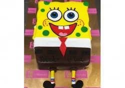 Tort w kształcie SpongeBoba