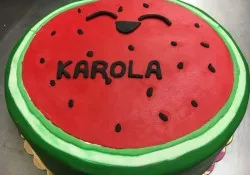 Tort w kształcie arbuza