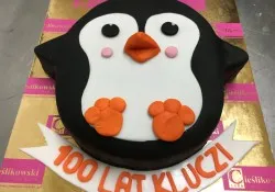 Tort w kształcie pingwinka