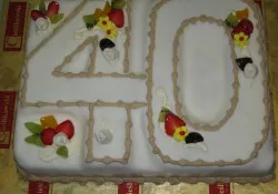 Tort na 40 urodziny