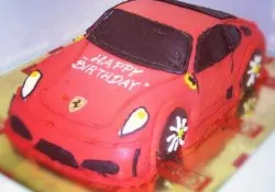 Tort w kształcie samochodu Ferrari