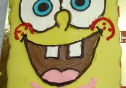 Tort w kształcie SpongeBoba