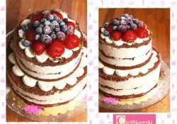 Tort piętrowy na wesele z owocami