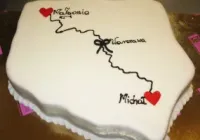 Tort na wesele w kształcie Polski