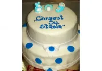 Tort na chrzest ze smoczkiem