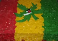 Tort w kształcie flagi z marihuaną