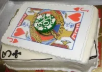 Tort w kształcie talii kart do pokera