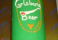Tort w kształcie puszki piwa Carlsberg