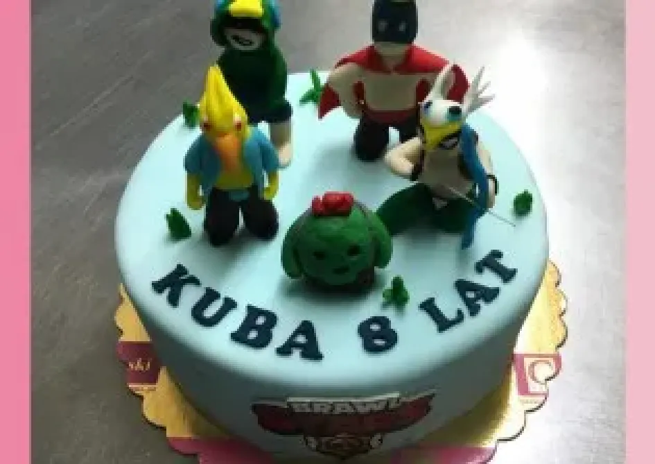 Tort Brawl Stars z figurkami